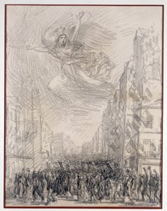Voitto tai Marseillaise Allegorie. Piirustus Theophile Alexandre Steinlen (1859-1923) 1915 Paris. B.N. tekijältä Théophile Alexandre Steinlen