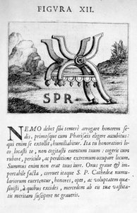 Profetiakuva XII Eximii Doctor Paracelsuksen ennustuksesta, 1536 tekijältä Theophrastus Bombastus von Hohenheim Paracelsus