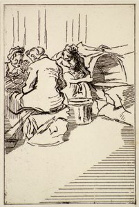 Kolme naista istumassa, 1900-luku (etsaus)