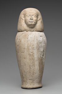 Canopic jar miehen päällä (kalkkikivi) tekijältä Third Intermediate Period Egyptian