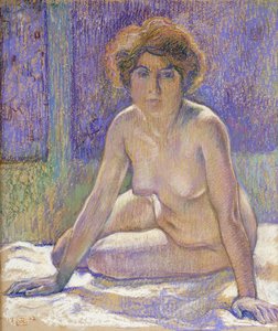 Istuva alaston nainen, n. 1912