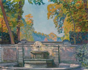 Suihkulähde, noin 1917-1922. tekijältä Théo van Rysselberghe