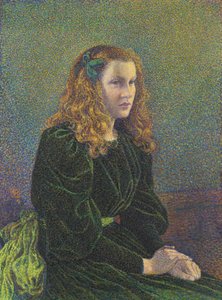Nuori nainen vihreässä mekossa Germaine Maréchal, 1893