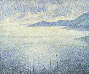 Merenrantakohtaus. Noin 1892 tekijältä Théo van Rysselberghe