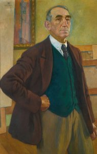 Omakuva vihreässä liivissä, 1924. tekijältä Théo van Rysselberghe