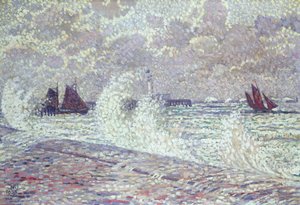Meri päiväntasauksen aikana, Boulogne-sur-Mer, 1900 tekijältä Théo van Rysselberghe