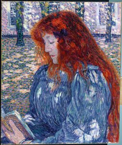Woman Reading, 1899 tekijältä Théo van Rysselberghe