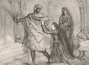 Pois!: levy 7 Othello Act 3:sta, kohtaus 4, kaiverrettu 1844, uusintapainos 1900. tekijältä Théodore Chassériau