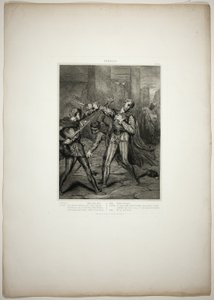 Villain, Thou Diest, levy kymmenen Othellosta. tekijältä Théodore Chassériau