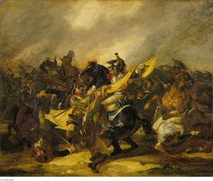 Géricault - Kuriirien hyökkäys, noin 1822 - noin 1823 tekijältä Theodore Gericault