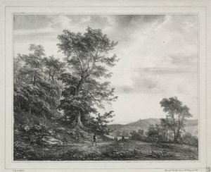 Maisema hahmoineen, 1817. tekijältä Jean Antoine Theodore Gudin
