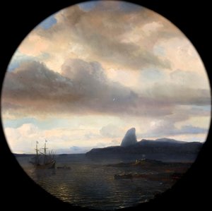 Villegagnon saapui Rio de Janeiron lahdelle 10. marraskuuta 1555 tekijältä Jean Antoine Theodore Gudin