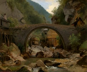 Vuorivirta Auvergnessa tekijältä Pierre Etienne Theodore Rousseau