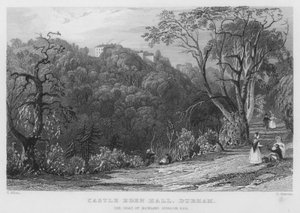 Castle Eden Hall, Durham, Rowland Burdonin kotipaikka (kaiverrus) tekijältä Thomas (after) Allom