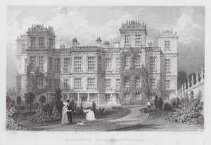Hardwick Hall, Derbyshire (kaiverrus) tekijältä Thomas (after) Allom