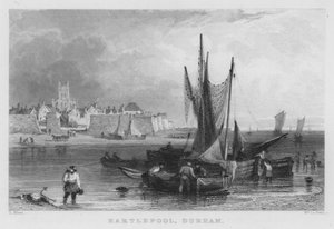 Hartlepool, Durham (kaiverrus) tekijältä Thomas (after) Allom