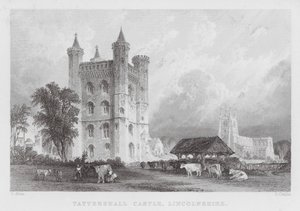 Tattershall Castle, Lincolnshire (kaiverrus) tekijältä Thomas (after) Allom