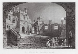 Court of Haddon Hall (kaiverrus) tekijältä Thomas (after) Allom