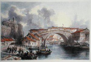 Ching Keang Foon länsiportti, n. 1850 (värilitho) (väriversio numerosta 367544) tekijältä Thomas (after) Allom