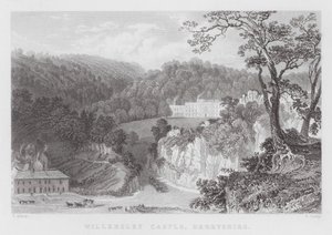 Willersleyn linna, Derbyshire (kaiverrus) tekijältä Thomas (after) Allom