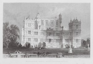 Wollaton Hall, Nottinghamshire (kaiverrus) tekijältä Thomas (after) Allom