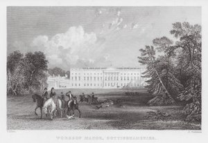 Worksop Manor, Nottinghamshire (kaiverrus) tekijältä Thomas (after) Allom