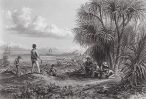 Australia: (kaiverrus): Tutkijan leiri (kaiverrus) tekijältä Thomas (after) Baines
