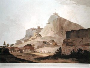 Kaakkoisnäkymä Trichinopolysta, levy 49 julkaisusta Oriental Scenery: Twenty Four Views in Hindoostan, kaiverrettu Thomas ja William (1769-1837) Daniell tekijältä Thomas (after) Daniell