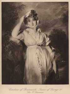 Caroline of Brunswick, kuningas Yrjö IV:n kuningatar (kaiverrus)