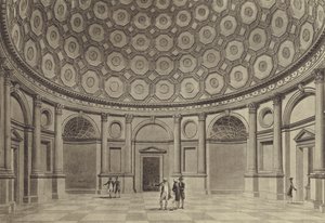 Brokers’ Exchange, Sir Robert Taylorin Rotunda, Bank of England (litho)