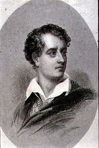 George, Lord Byronin (1788-1824) muotokuva (kaiverrus) tekijältä Thomas (after) Phillips