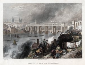 High Level Bridge Tynen yli Newcastlessa, 1849 tekijältä Thomas Abiel Prior
