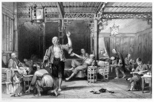 Kiinalaiset oopiumin tupakoitsijat, 1843