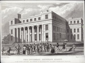 Liverpoolin sairaala, Brownlow Street tekijältä Thomas Allom