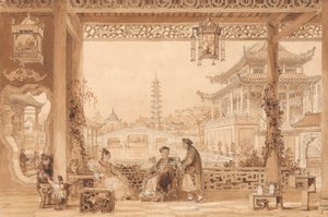 Mandariinitalon terassi Pekingissä tekijältä Thomas Allom