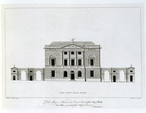 Kaupungintalo, Bath, kaiverrettu T. Bonnorin toimesta. tekijältä Thomas Baldwin