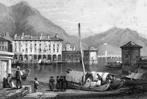 Como ja Comojärvi, Lombardia, Italia, 1800-luku.