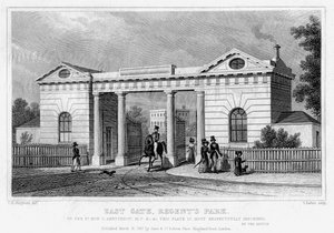 East Gate, Regents Park, Lontoo, 1827.