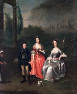 Kapteeni Fenwickin, hänen vaimonsa Isabella Orden ja sisarensa Annin muotokuva, n. 1746