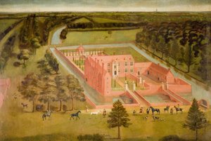 Näkymä Perry Hallista lähellä Birminghamia, 1730.