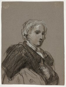 Naisen rintakuva (recto); Draped figuuri, kolme neljäsosaa (käänteinen) tekijältä Thomas Barker