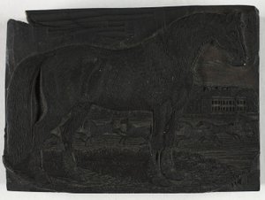 Puupalikka mustalle hevoselle, nelijalkaisten yleishistoriasta tekijältä Thomas Bewick