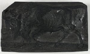 Puupalikka Urukselle tai Wild Bullille, julkaisusta A General History of Quadrupeds tekijältä Thomas Bewick