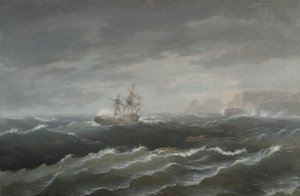 Haaksirikko lähellä kivistä rannikkoa tekijältä Thomas Birch