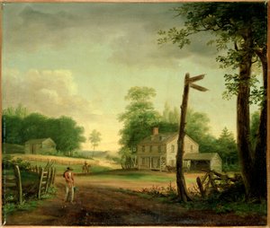Wayside Inn reitillä Philadelphiaan tekijältä Thomas Birch