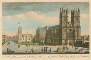 Etelänäkymä Westminster Abbeystä ja St Margaret