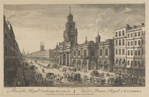 Näkymä Royal Exchange London, 1751