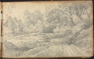 Album of Landscape and Figure Studies: A Road near Berkhamsted, Hertfordshire. 8. syyskuuta 1811
