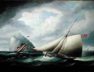 Bass Rock (öljy kankaalle) tekijältä Thomas Buttersworth