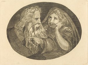 Lear ja Cordelia tekijältä Thomas Butts, Jr. after William Blake